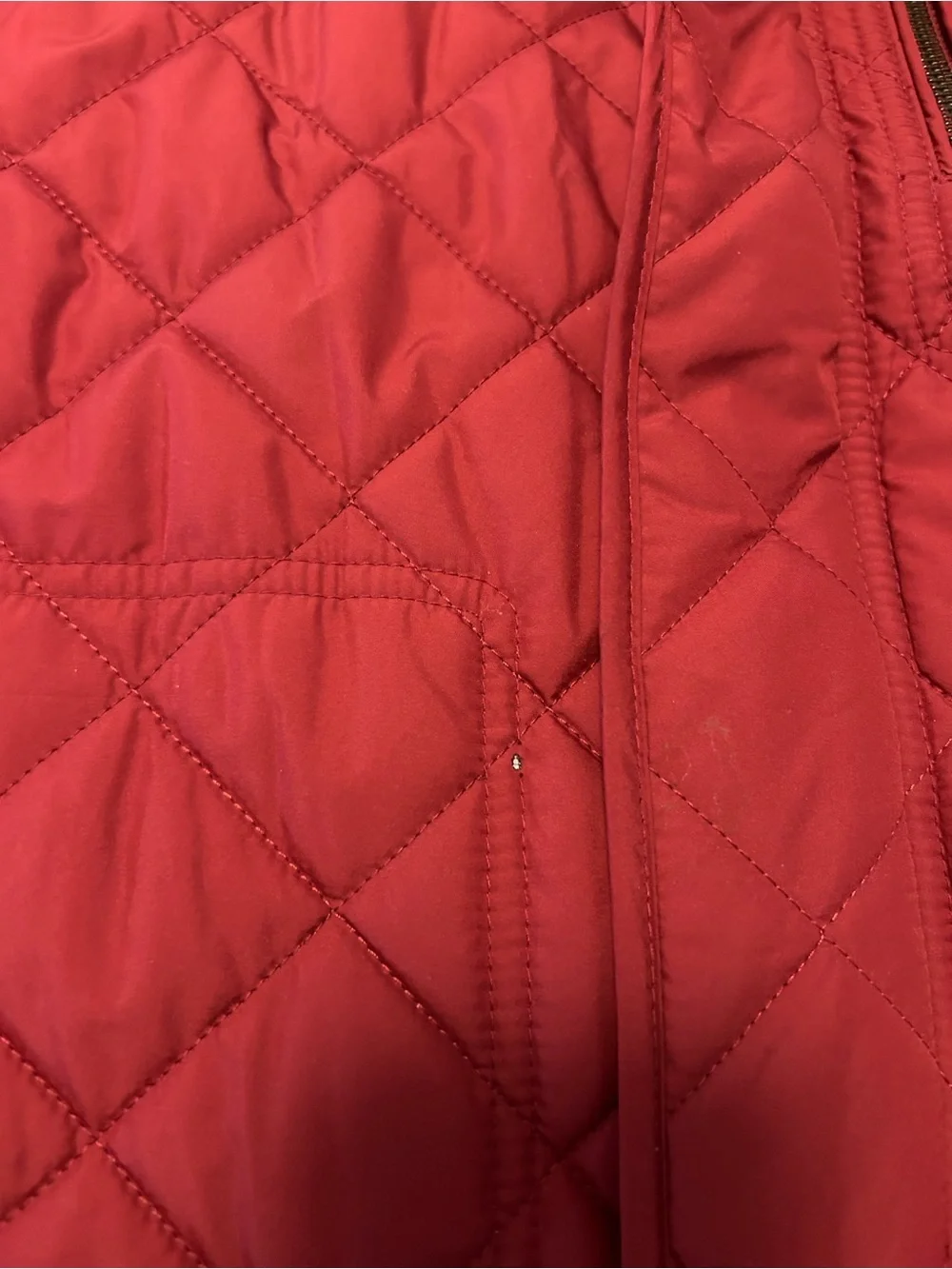 Banana Republic Red Quilted Vest with Puffer Collar